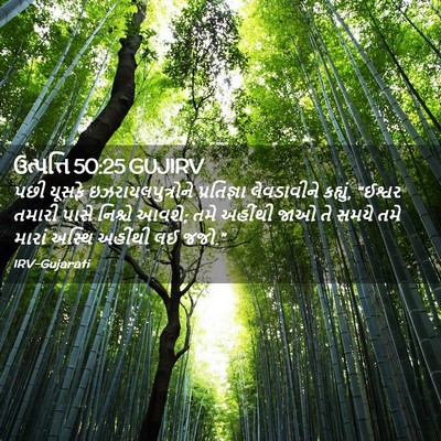 Picture 02 - ઉત્પત્તિ 50:25 GUJIRV - પછી યૂસફે - Bible Verse Picture