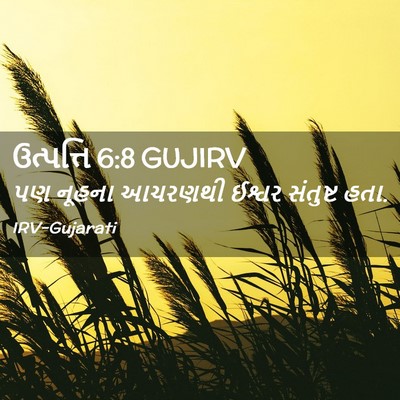 Picture 02 - ઉત્પત્તિ 6:8 GUJIRV - પણ નૂહના આચરણથી - Bible Verse Picture