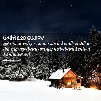 Picture 02 - ઉત્પત્તિ 8:20 GUJIRV - નૂહે ઈશ્વરને - Bible Verse Picture
