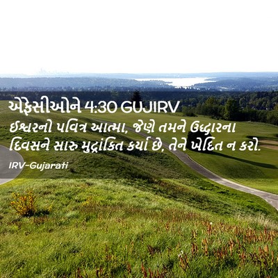 Picture 02 - એફેસીઓને 4:30 GUJIRV - ઈશ્વરનો પવિત્ર - Bible Verse Picture