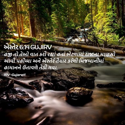 Picture 02 - એસ્તેર 6:14 GUJIRV - હજી તો તેઓ વાત કરી - Bible Verse Picture