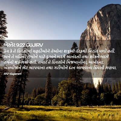 Picture 02 - એસ્તેર 9:22 GUJIRV - કેમ કે તે દિવસોમાં - Bible Verse Picture