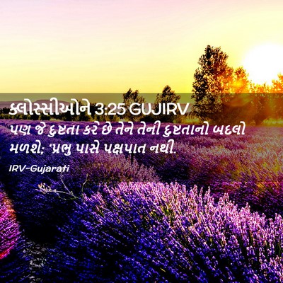 Picture 02 - ક્લોસ્સીઓને 3:25 GUJIRV - પણ જે દુષ્ટતા કરે - Bible Verse Picture