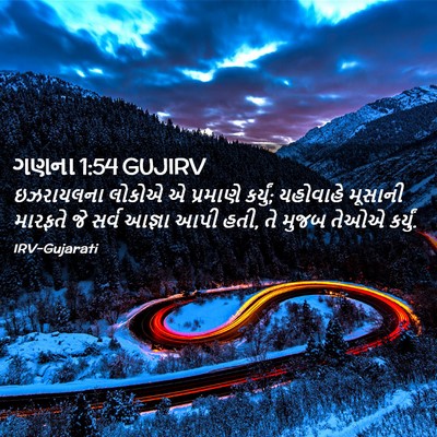 Picture 02 - ગણના 1:54 GUJIRV - ઇઝરાયલના લોકોએ એ - Bible Verse Picture