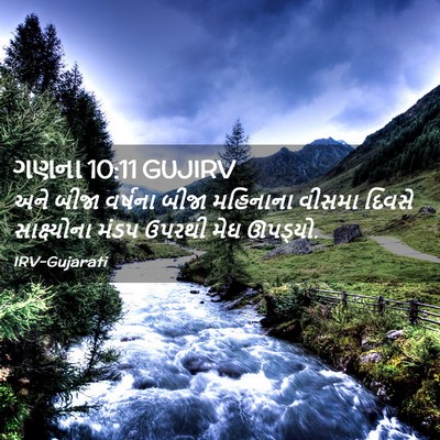 Picture 02 - ગણના 10:11 GUJIRV - અને બીજા વર્ષના - Bible Verse Picture