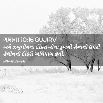 Picture 02 - ગણના 10:16 GUJIRV - અને ઝબુલોનના - Bible Verse Picture