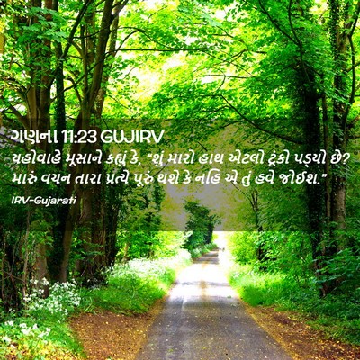 Picture 02 - ગણના 11:23 GUJIRV - યહોવાહે મૂસાને - Bible Verse Picture