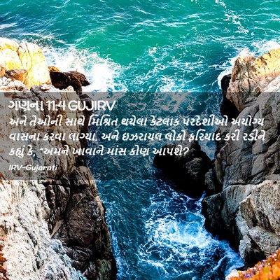 Picture 02 - ગણના 11:4 GUJIRV - અને તેઓની સાથે - Bible Verse Picture