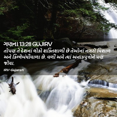 Picture 02 - ગણના 13:28 GUJIRV - તોપણ તે દેશનાં - Bible Verse Picture