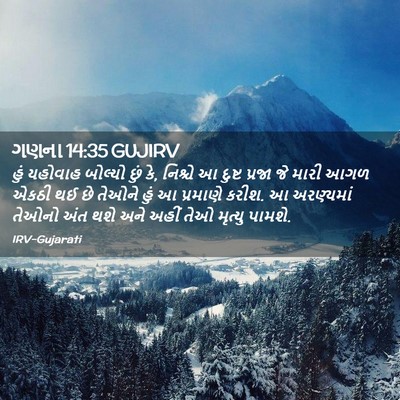 Picture 02 - ગણના 14:35 GUJIRV - હું યહોવાહ બોલ્યો - Bible Verse Picture