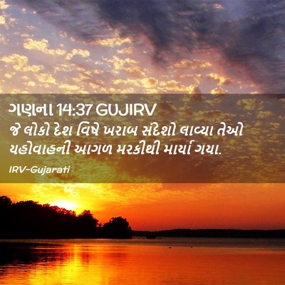 Picture 02 - ગણના 14:37 GUJIRV - જે લોકો દેશ વિષે - Bible Verse Picture