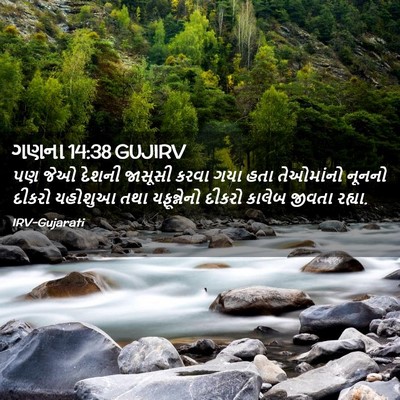 Picture 02 - ગણના 14:38 GUJIRV - પણ જેઓ દેશની - Bible Verse Picture