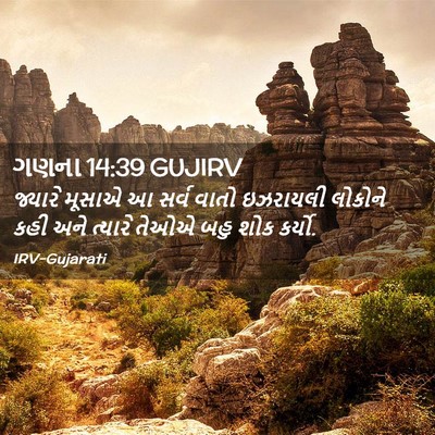 Picture 02 - ગણના 14:39 GUJIRV - જ્યારે મૂસાએ આ - Bible Verse Picture