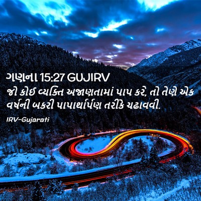 Picture 02 - ગણના 15:27 GUJIRV - જો કોઈ વ્યક્તિ - Bible Verse Picture