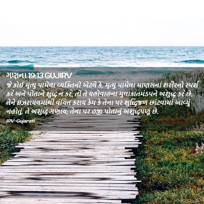Picture 02 - ગણના 19:13 GUJIRV - જે કોઈ મૃત્યુ - Bible Verse Picture