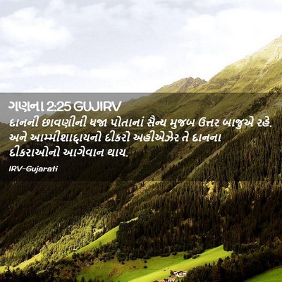 Picture 02 - ગણના 2:25 GUJIRV - દાનની છાવણીની ધજા - Bible Verse Picture