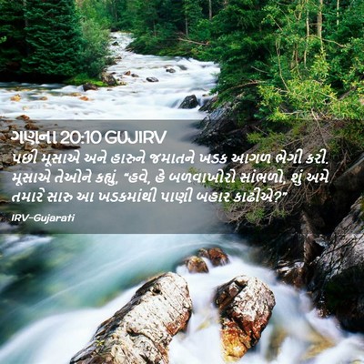 Picture 02 - ગણના 20:10 GUJIRV - પછી મૂસાએ અને - Bible Verse Picture