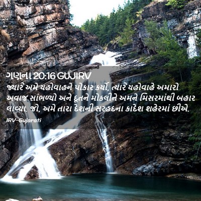 Picture 02 - ગણના 20:16 GUJIRV - જ્યારે અમે - Bible Verse Picture