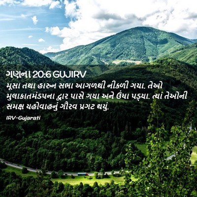 Picture 02 - ગણના 20:6 GUJIRV - મૂસા તથા હારુન સભા - Bible Verse Picture