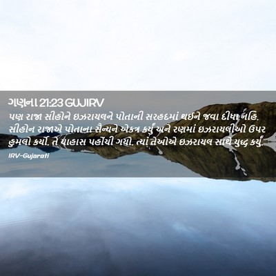 Picture 02 - ગણના 21:23 GUJIRV - પણ રાજા સીહોને - Bible Verse Picture