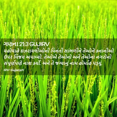Picture 02 - ગણના 21:3 GUJIRV - યહોવાહે - Bible Verse Picture
