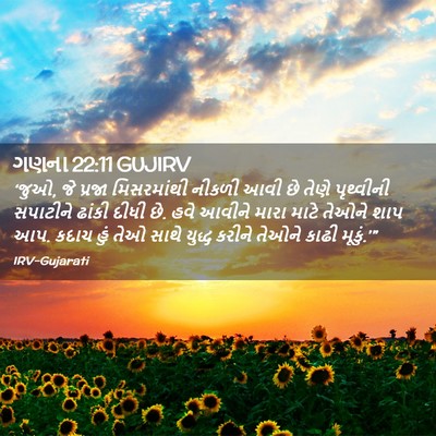 Picture 02 - ગણના 22:11 GUJIRV - ‘જુઓ, જે પ્રજા - Bible Verse Picture