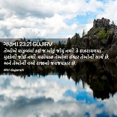 Picture 02 - ગણના 23:21 GUJIRV - તેઓએ યાકૂબમાં કઈ જ - Bible Verse Picture