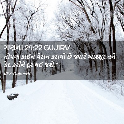 Picture 02 - ગણના 24:22 GUJIRV - તોપણ કાઈન વેરાન - Bible Verse Picture
