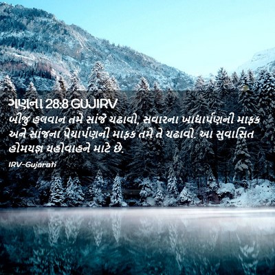 Picture 02 - ગણના 28:8 GUJIRV - બીજુ હલવાન તમે - Bible Verse Picture