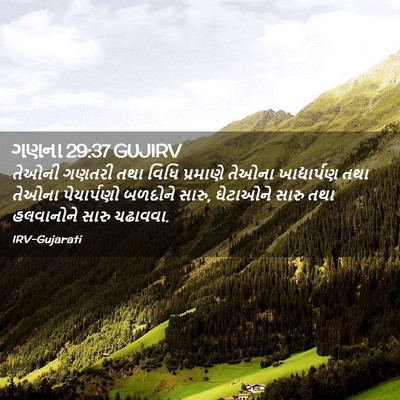 Picture 02 - ગણના 29:37 GUJIRV - તેઓની ગણતરી તથા - Bible Verse Picture