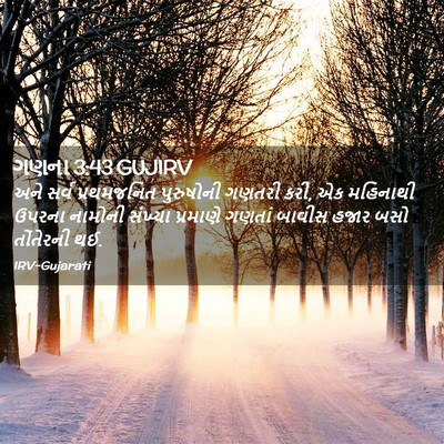 Picture 02 - ગણના 3:43 GUJIRV - અને સર્વ - Bible Verse Picture