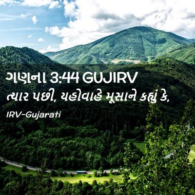 Picture 02 - ગણના 3:44 GUJIRV - ત્યાર પછી, યહોવાહે - Bible Verse Picture