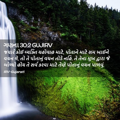 Picture 02 - ગણના 30:2 GUJIRV - જયારે કોઈ વ્યક્તિ - Bible Verse Picture