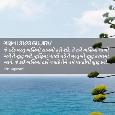 Picture 02 - ગણના 31:23 GUJIRV - જે દરેક વસ્તુ - Bible Verse Picture