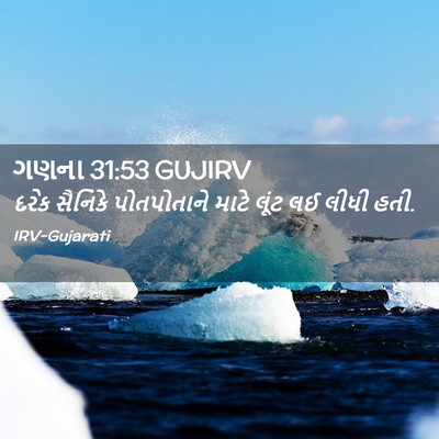 Picture 02 - ગણના 31:53 GUJIRV - દરેક સૈનિકે - Bible Verse Picture