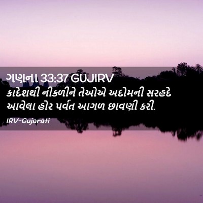 Picture 02 - ગણના 33:37 GUJIRV - કાદેશથી નીકળીને - Bible Verse Picture