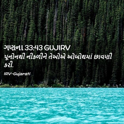 Picture 02 - ગણના 33:43 GUJIRV - પૂનોનથી નીકળીને - Bible Verse Picture
