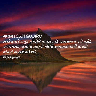 Picture 02 - ગણના 35:11 GUJIRV - ત્યારે તમારે અમુક - Bible Verse Picture