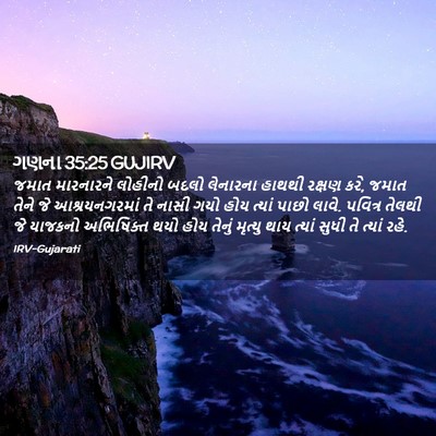 Picture 02 - ગણના 35:25 GUJIRV - જમાત મારનારને - Bible Verse Picture