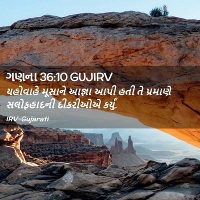 Picture 02 - ગણના 36:10 GUJIRV - યહોવાહે મૂસાને - Bible Verse Picture