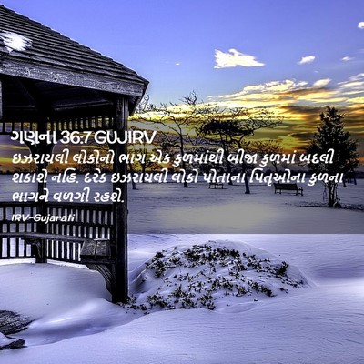 Picture 02 - ગણના 36:7 GUJIRV - ઇઝરાયલી લોકોનો - Bible Verse Picture
