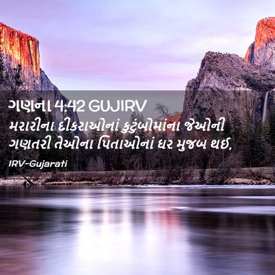 Picture 02 - ગણના 4:42 GUJIRV - મરારીના દીકરાઓનાં - Bible Verse Picture