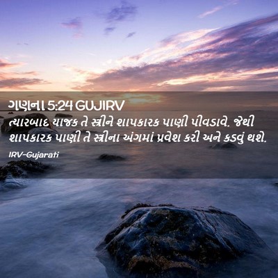 Picture 02 - ગણના 5:24 GUJIRV - ત્યારબાદ યાજક તે - Bible Verse Picture