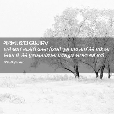Picture 02 - ગણના 6:13 GUJIRV - અને જ્યારે નાઝીરી - Bible Verse Picture