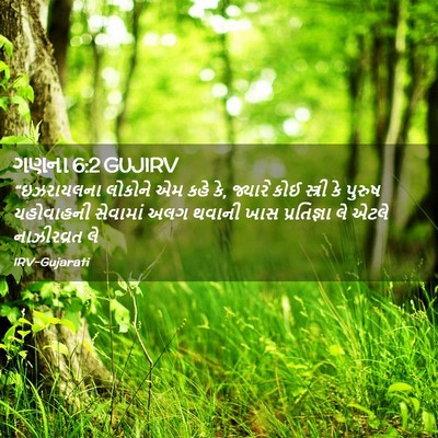 Picture 02 - ગણના 6:2 GUJIRV - “ઇઝરાયલના લોકોને - Bible Verse Picture