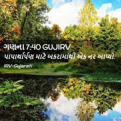 Picture 02 - ગણના 7:40 GUJIRV - પાપાર્થાર્પણ માટે - Bible Verse Picture