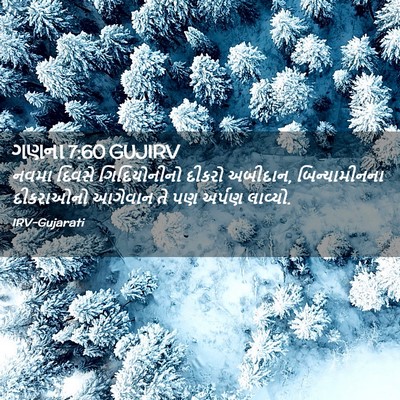 Picture 02 - ગણના 7:60 GUJIRV - નવમા દિવસે - Bible Verse Picture