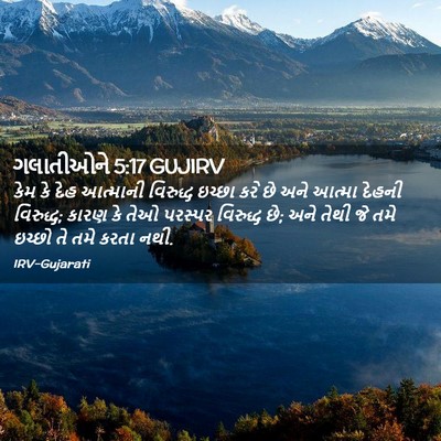 Picture 02 - ગલાતીઓને 5:17 GUJIRV - કેમ કે દેહ આત્માની - Bible Verse Picture