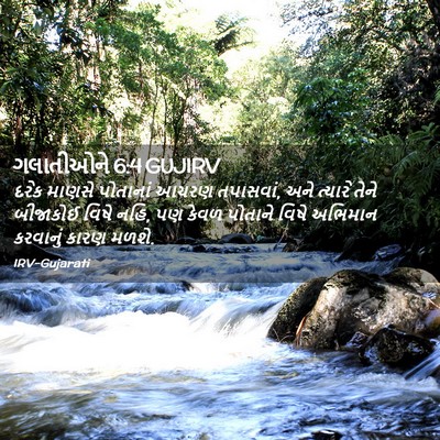 Picture 02 - ગલાતીઓને 6:4 GUJIRV - દરેક માણસે - Bible Verse Picture