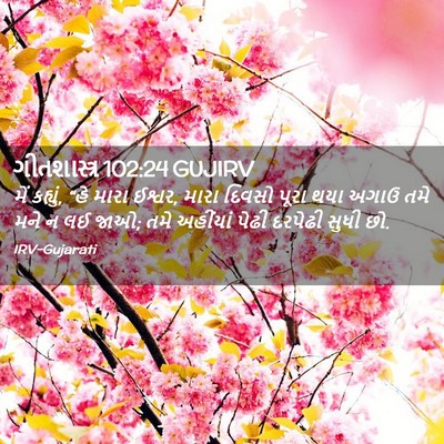Picture 02 - ગીતશાસ્ત્ર 102:24 GUJIRV - મેં કહ્યું, “હે - Bible Verse Picture